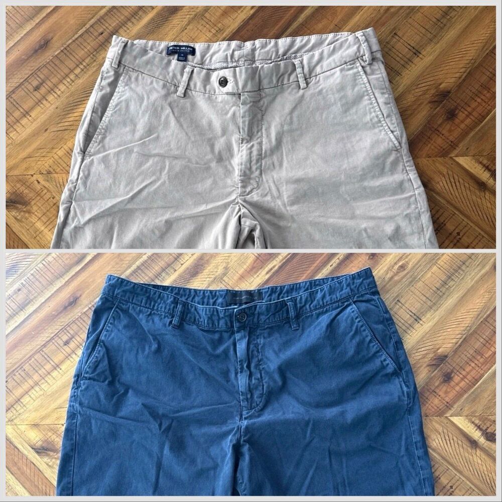 Peter Millar Crown Crafted + John Varvatos Men 36 Shorts Chino Bundle of 2